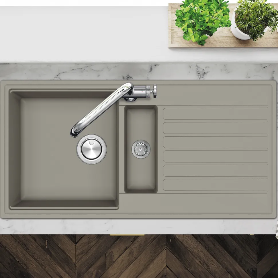 Clearwater Kameo Smart 1.5 Bowl Granite Composite Kitchen Sink - 1000 x 500mm