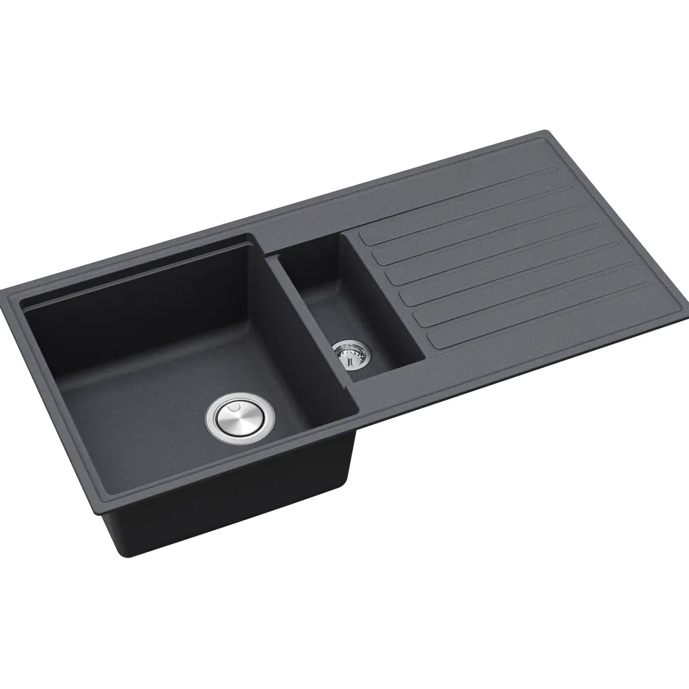 Clearwater Kameo Smart 1.5 Bowl Granite Composite Kitchen Sink - 1000 x 500mm