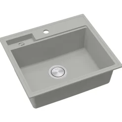Clearwater Kameo-X Smart 1 Bowl Granite Composite Inset/Undermount Kitchen Sink & Waste Kit - 560 x 500mm