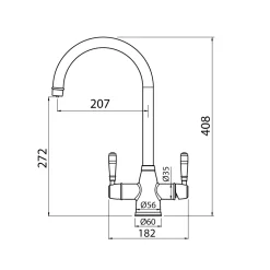 Clearwater Longdon 4-in-1 Instant Boiling Water Tap