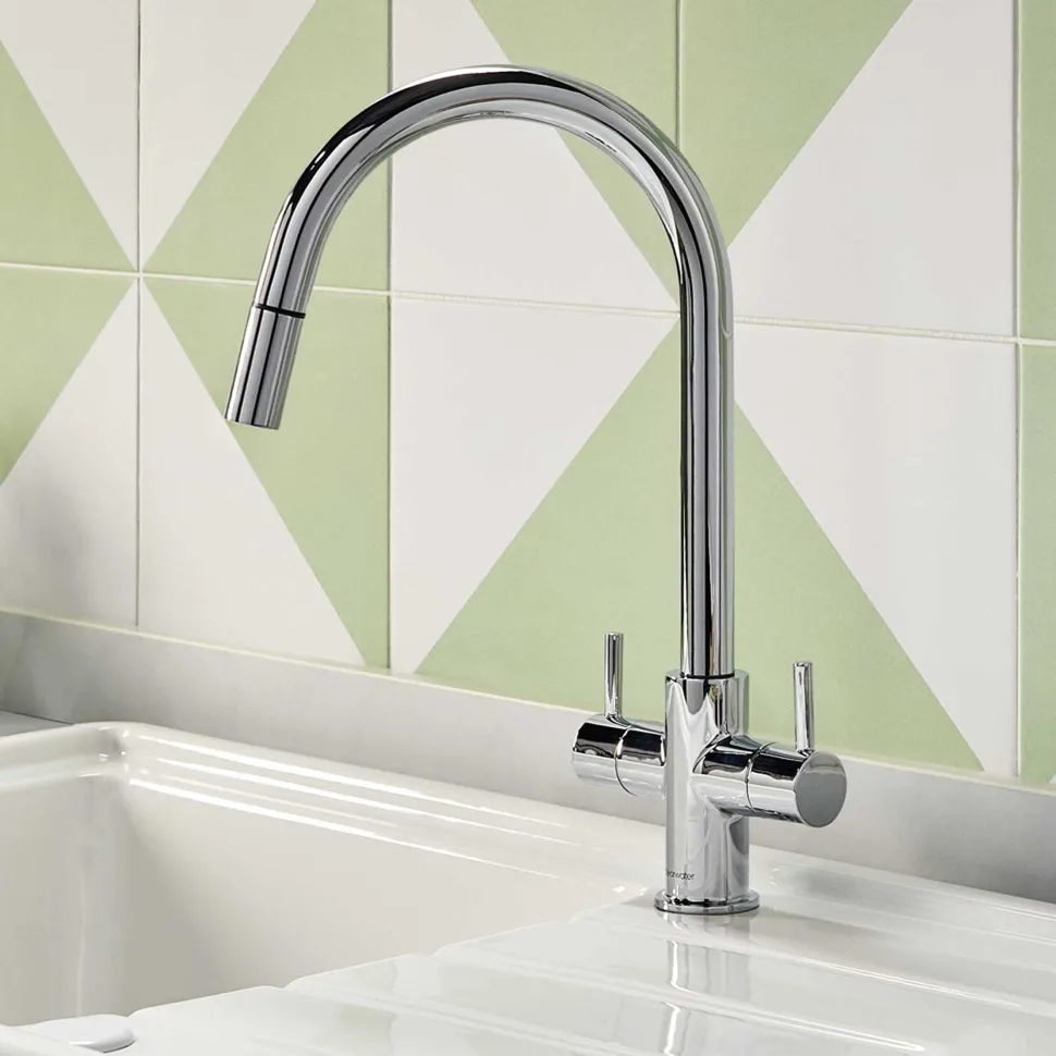 Clearwater Loreto Pull Out Kitchen Mixer Tap
