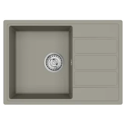 Clearwater Mio 1 Bowl Granite Composite Kitchen Sink - 620 x 440mm