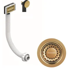 Clearwater 90mm Kitchen Basket Strainer Waste & Overflow