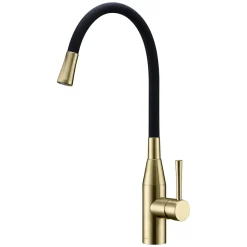 Clearwater Morpho Mono Kitchen Mixer 'Flex & Stay' Spout with Black Hose