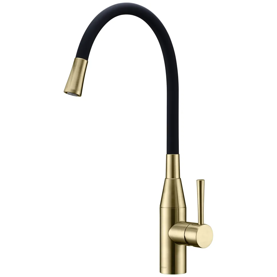Clearwater Morpho Mono Kitchen Mixer 'Flex & Stay' Spout with Black Hose