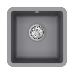 Clearwater Nova 1 Bowl Granite Composite Inset/Undermount Kitchen Sink - 380 x 380mm