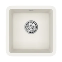 Clearwater Nova 1 Bowl Granite Composite Inset/Undermount Kitchen Sink - 380 x 380mm