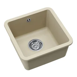 Clearwater Nova 1 Bowl Granite Composite Inset/Undermount Kitchen Sink - 380 x 380mm