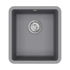 Clearwater Nova 1 Bowl Granite Composite Inset/Undermount Kitchen Sink - 420 x 460mm