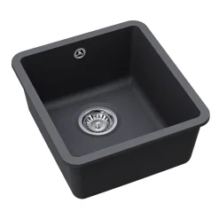 Clearwater Nova 1 Bowl Granite Composite Inset/Undermount Kitchen Sink - 420 x 460mm