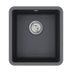 Clearwater Nova 1 Bowl Granite Composite Inset/Undermount Kitchen Sink - 420 x 460mm