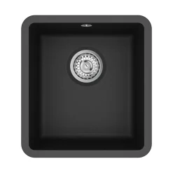 Clearwater Nova 1 Bowl Granite Composite Inset/Undermount Kitchen Sink - 420 x 460mm