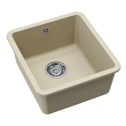 Clearwater Nova 1 Bowl Granite Composite Inset/Undermount Kitchen Sink - 420 x 460mm