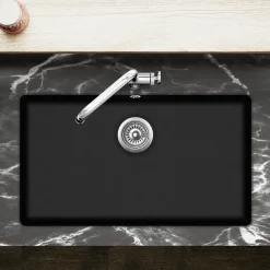Clearwater Nova 1 Bowl Granite Composite Inset/Undermount Kitchen Sink - 810 x 480mm