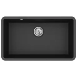 Clearwater Nova 1 Bowl Granite Composite Inset/Undermount Kitchen Sink - 810 x 480mm