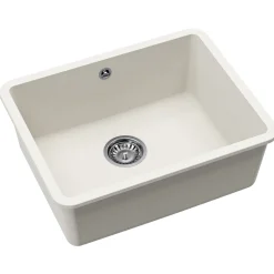 Clearwater Nova 1 Bowl Granite Composite Inset/Undermount Kitchen Sink - 585 x 460mm