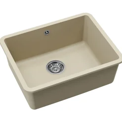 Clearwater Nova 1 Bowl Granite Composite Inset/Undermount Kitchen Sink - 585 x 460mm
