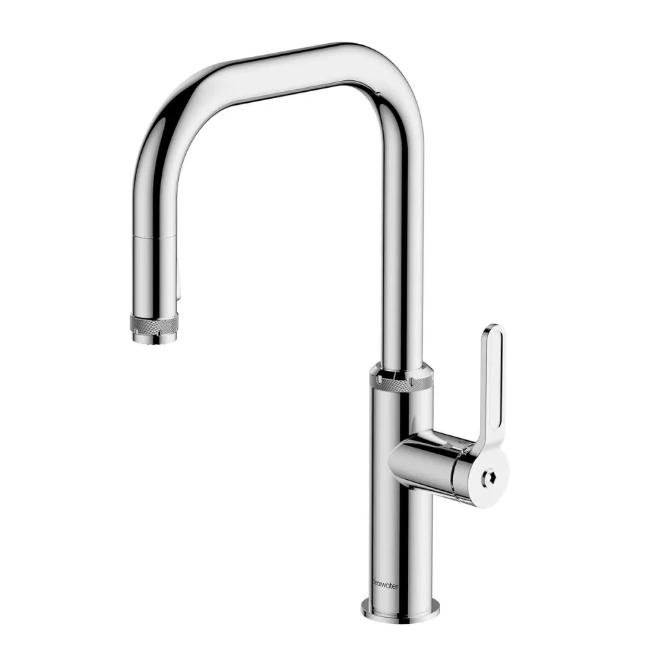 Clearwater Pioneer WRAS Approved Single Lever Industrial-Style Mono Pull Out Spray Kitchen Mixer Tap