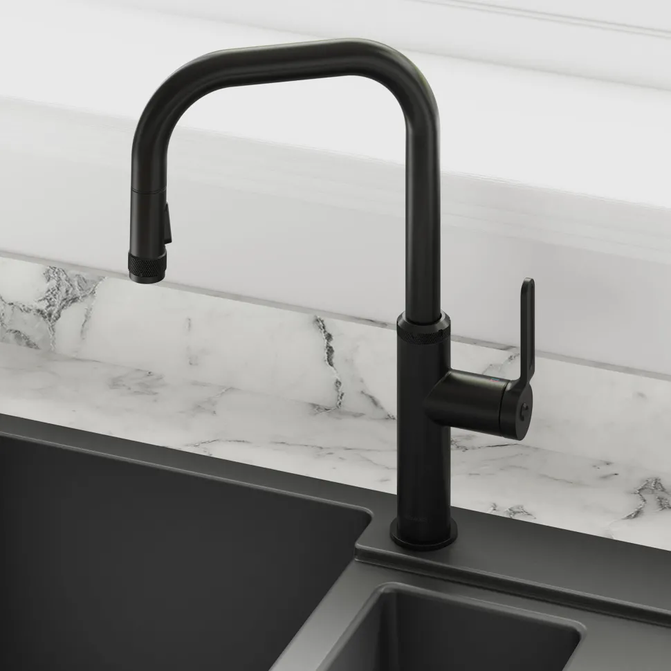 Clearwater Pioneer WRAS Approved Single Lever Industrial-Style Mono Pull Out Spray Kitchen Mixer Tap