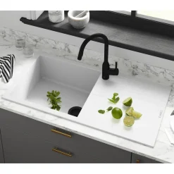 Clearwater Rio 1 Bowl Granite Composite Sink & Waste with Reversible Drainer - 1000 x 500mm