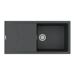 Clearwater Rio 1 Bowl Granite Composite Sink & Waste with Reversible Drainer - 1000 x 500mm