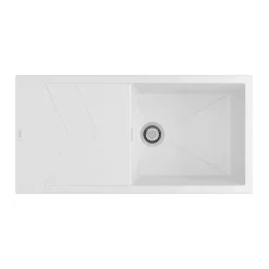 Clearwater Rio 1 Bowl Granite Composite Sink & Waste with Reversible Drainer - 1000 x 500mm