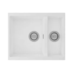 Clearwater Siena 1.5 Bowl Granite Composite Undermount Kitchen Sink & Waste - 555 x 460mm