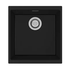 Clearwater Siena 1 Bowl Granite Composite Inset or Undermount Kitchen Sink & Waste - 430 x 460mm