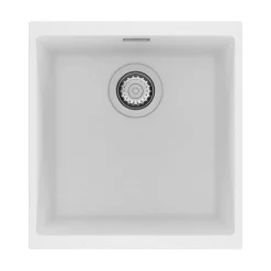 Clearwater Siena 1 Bowl Granite Composite Inset or Undermount Kitchen Sink & Waste - 430 x 460mm