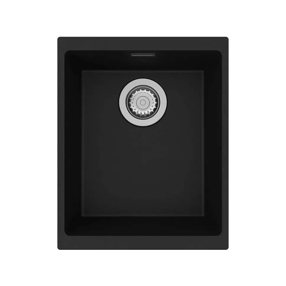 Clearwater Siena Compact 1 Bowl Granite Composite Inset or Undermount Kitchen Sink & Waste - 370 x 460mm