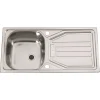 Clearwater Spacesaver Single Bowl Satin Stainless Steel Sink & Waste with Reversible Drainer - 860 x 435mm