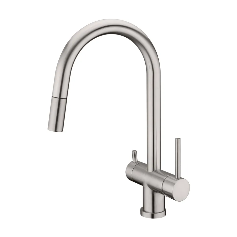 Clearwater Toledo Twin Lever Pull Out Spray Mono Kitchen Mixer and Cold Filtered Water Tap