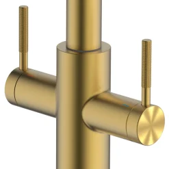 Clearwater Topaz Twin Lever Mono Kitchen Mixer with 'Twist & Spray' U Spout and Knurled Handles