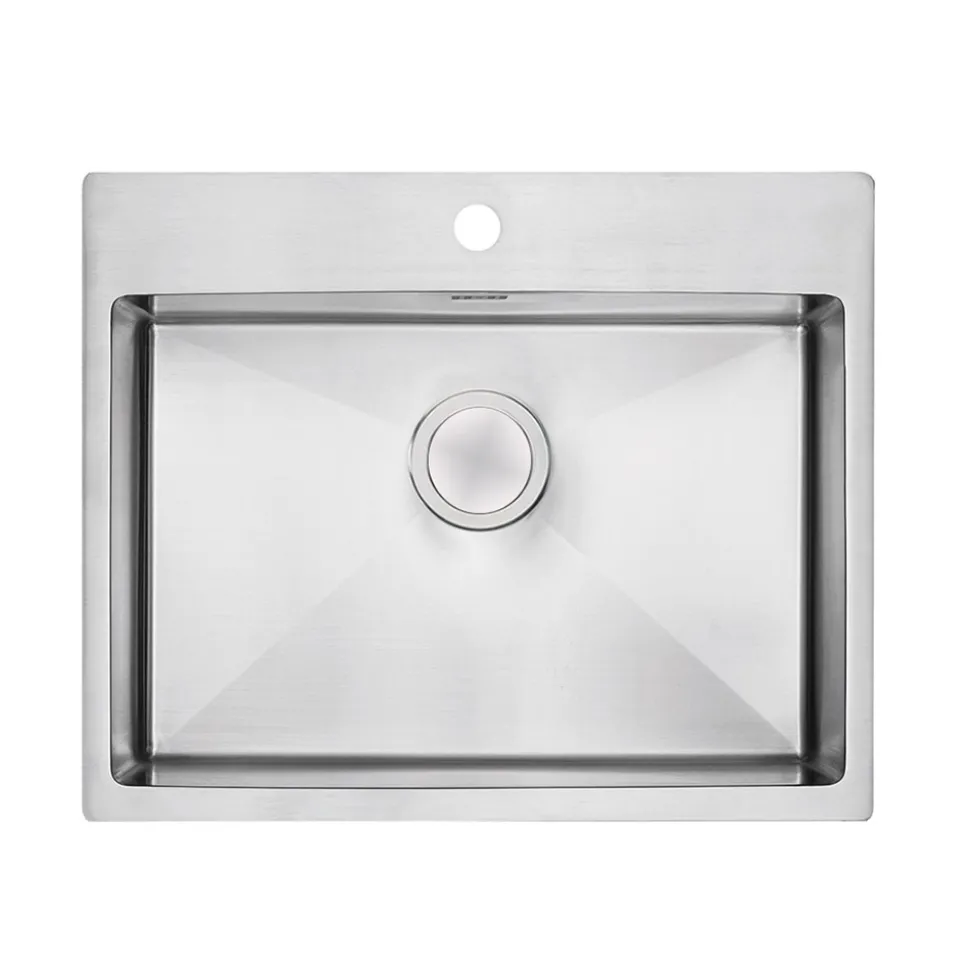 Clearwater Urban 1 Bowl Brushed Stainless Steel Kitchen Sink & Waste Kit - 660 x 515mm