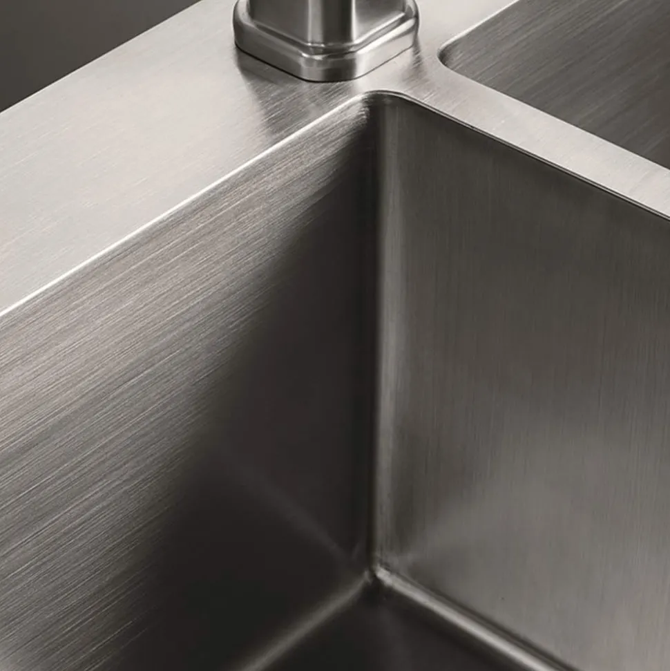 Clearwater Urban 1 Bowl Brushed Stainless Steel Kitchen Sink & Waste Kit - 440 x 510mm
