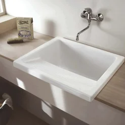 Clearwater Utility White Ceramic Large Laundry Sink - 750 x 645mm