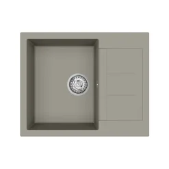 Clearwater Vesta 1 Bowl Granite Composite Kitchen Sink with Reversible Drainer - 620 x 500mm