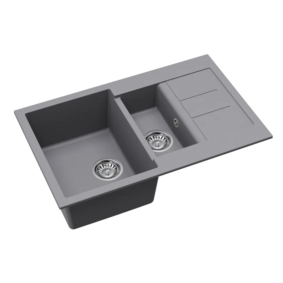 Clearwater Vesta 1.5 Bowl Kitchen Sink with Reversible Drainer - 800 x 500mm