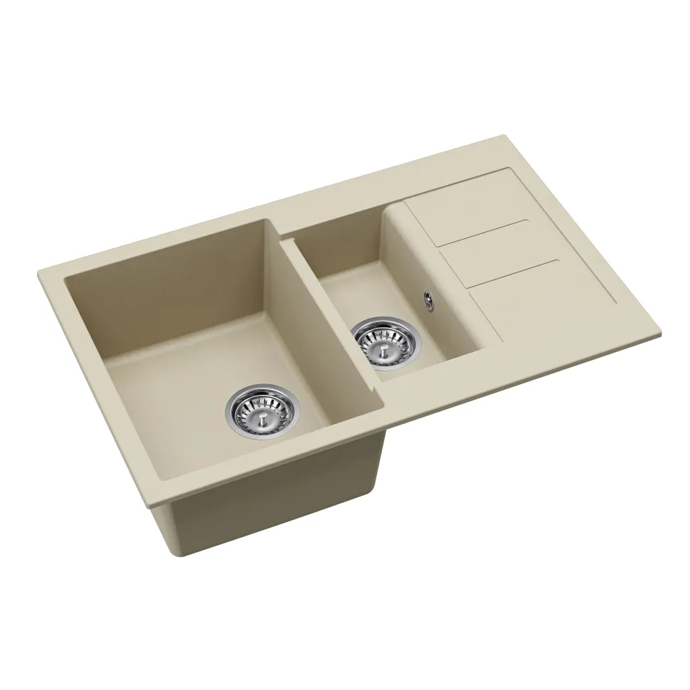 Clearwater Vesta 1.5 Bowl Kitchen Sink with Reversible Drainer - 800 x 500mm