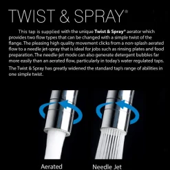 Clearwater Zodiac WRAS Approved Single Lever Mono Kitchen Mixer
