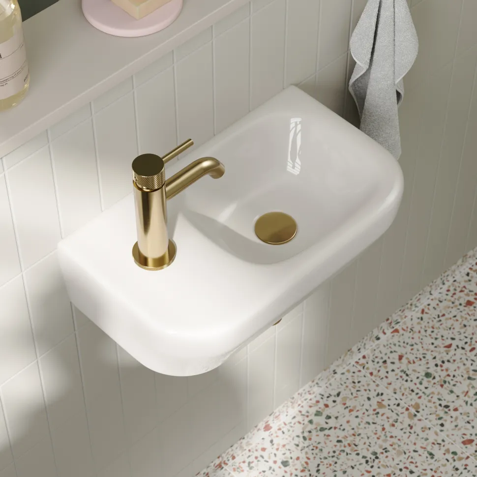 Cooper Wall Hung Cloakroom Basin - 360 x 215mm