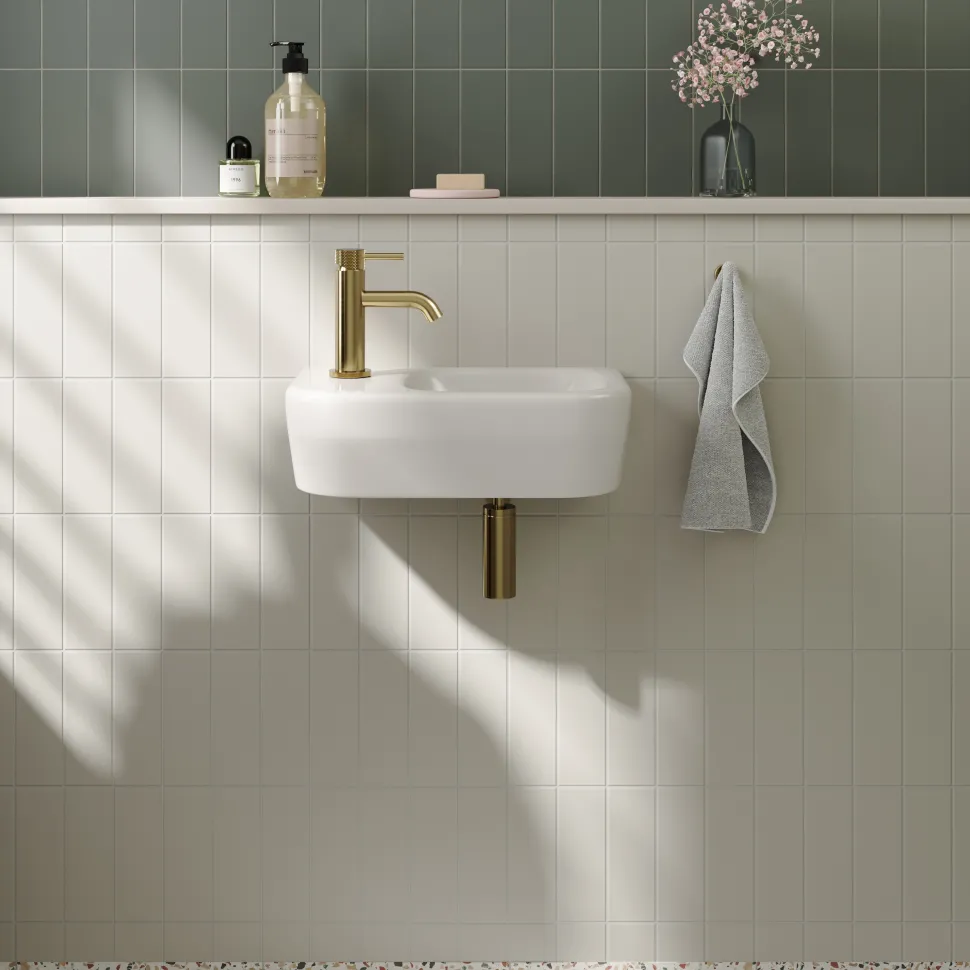 Cooper Wall Hung Cloakroom Basin - 360 x 215mm