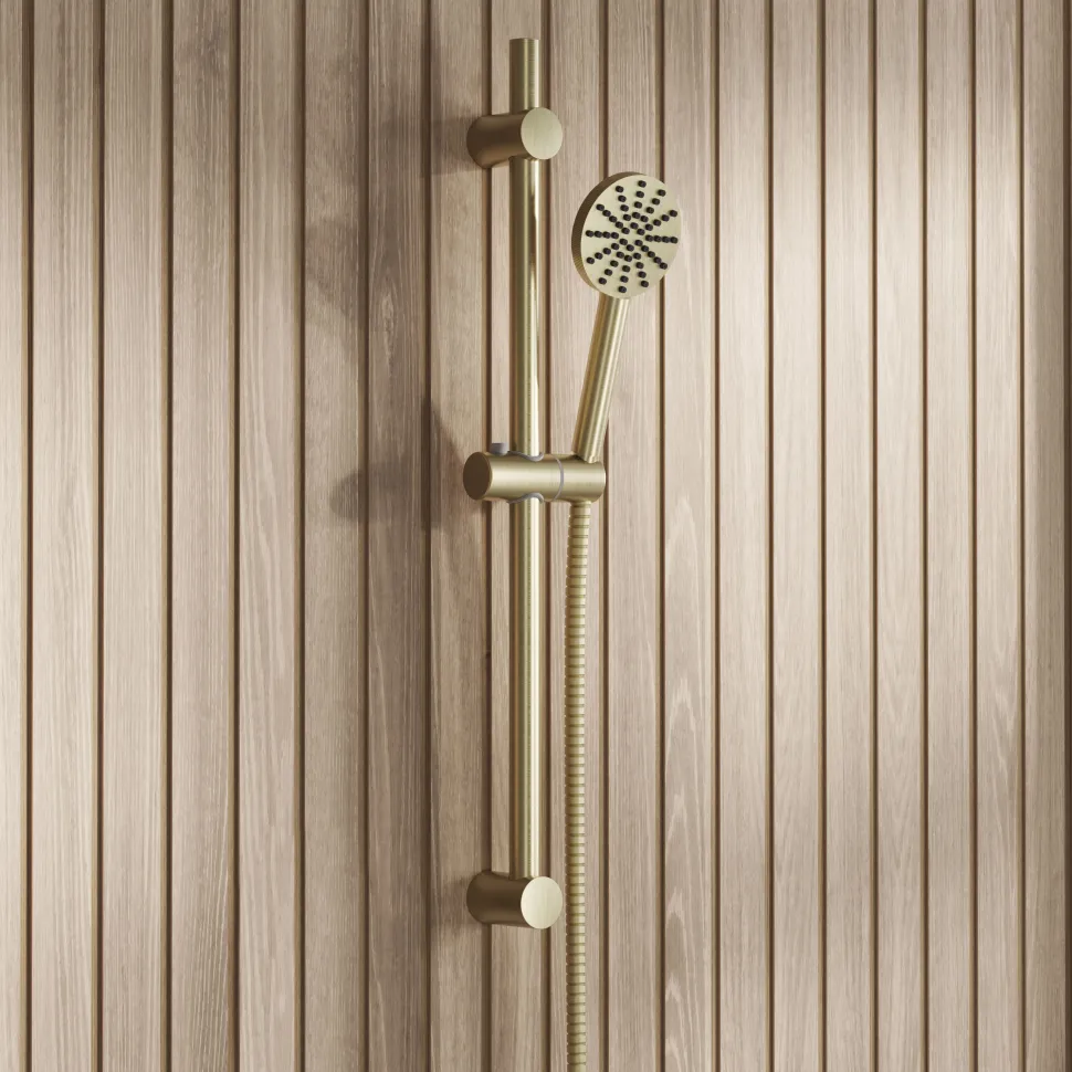 Core Fluted Slide Rail Shower Kit, Shower Handset & Hose