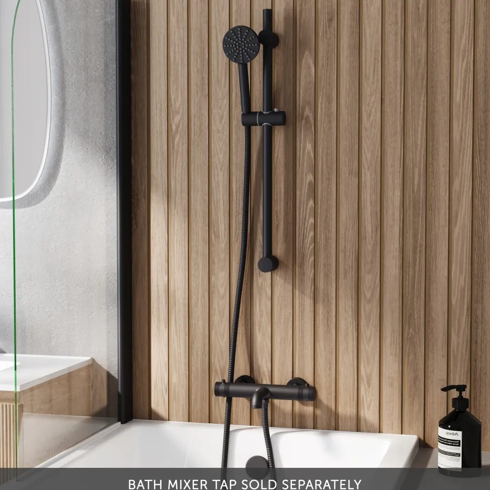 Core Fluted Slide Rail Shower Kit, Shower Handset & Hose