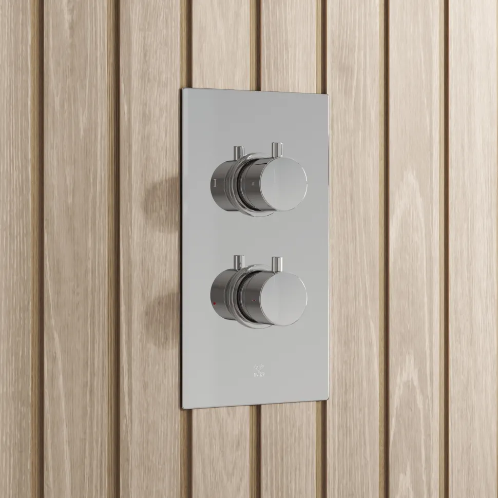 Core 1 Outlet Concealed Shower Valve & Wall Mounted Fixed Shower Head