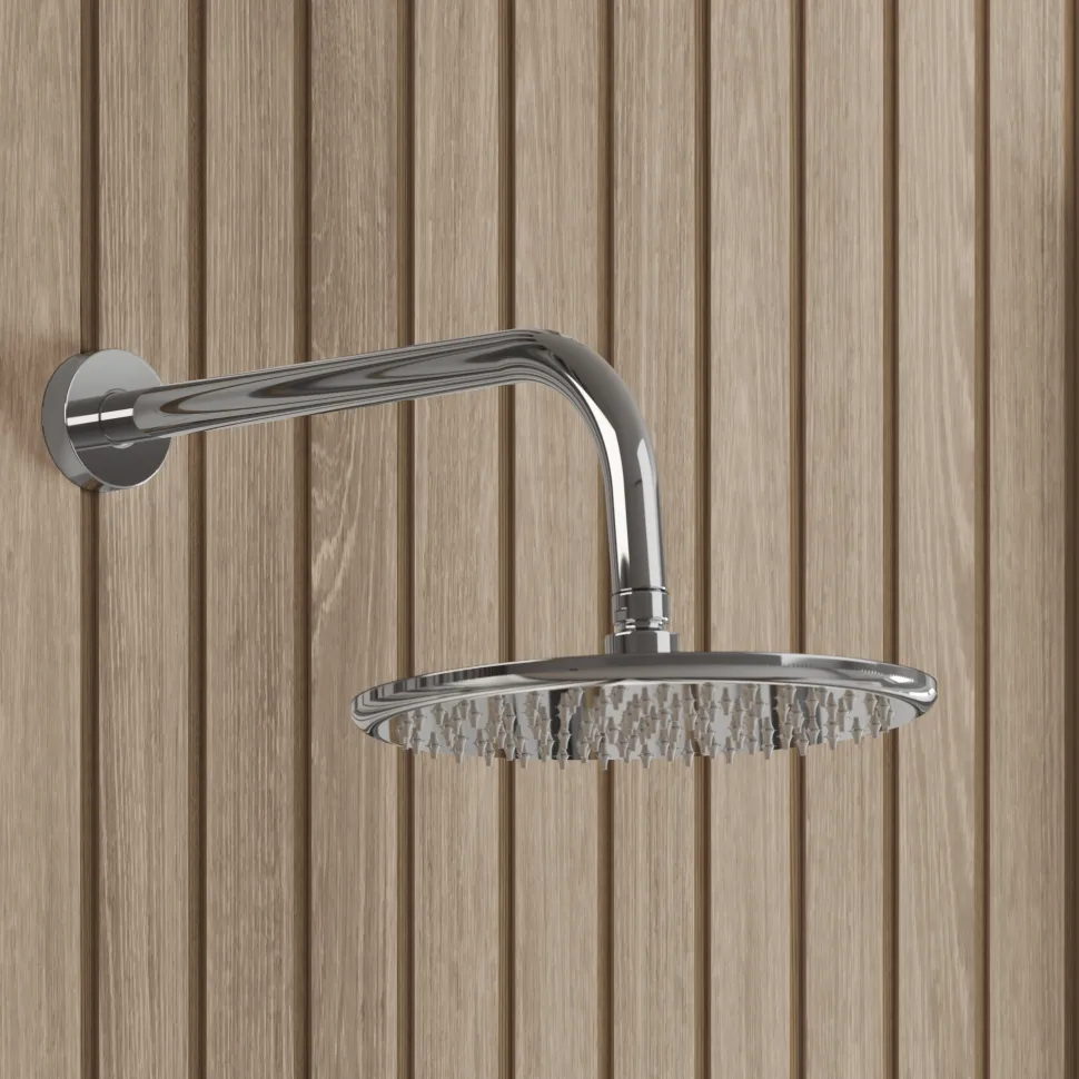 Core 1 Outlet Concealed Shower Valve & Wall Mounted Fixed Shower Head