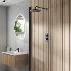 Core 1 Outlet Concealed Shower Valve & Wall Mounted Fixed Shower Head