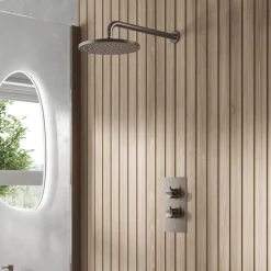 Core 1 Outlet Concealed Shower Valve & Wall Mounted Fixed Shower Head