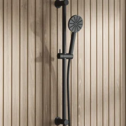 Core 1 Outlet Concealed Shower Valve & Slide Rail Kit with Fluted Handset