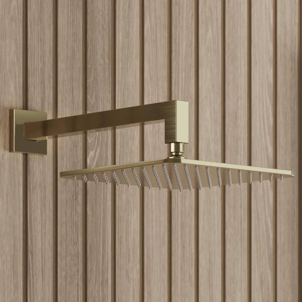 Core 1 Outlet Concealed Valve & Fixed Wall Mounted Square Shower Head